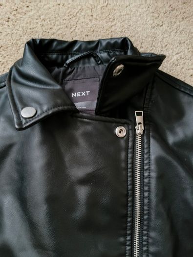 Next Kids Black PU Leather Biker Jacket (Age 12)