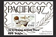2024 Ireland Stamp &amp; Coin Show Souvenir Sheet No 83 overprinting Pacific 1997 (pintail duck) Definitive Stamps Miniature Sheet Mint Never Hinged (MNH)