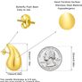 Brand New 18K Women's Earrings Dupes Hypoallergenic Stud Earrings Image 2