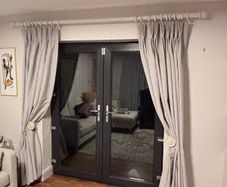 2 pair Faux Suede curtains