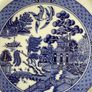 Vintage Arklow Pottery Blue Willow Display Plate Image 3