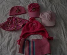 selection of hats and scarf