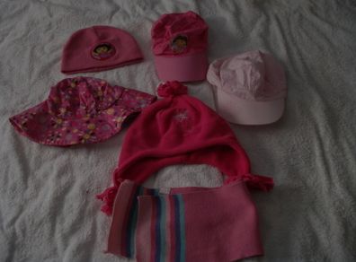 selection of hats and scarf