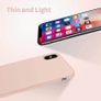 Liquid Silicone Case For iPhone X / XS Luxury Thin Soft Phone Cover New Pink Sand - FHT3IPXLK Image 5