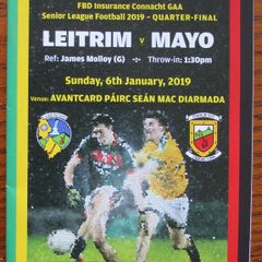 2019 Mayo v Leitrim Connacht GAA Senior Football League Quarter-Final Programme
