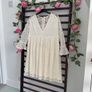 dress Bnwt cream lace mini dress grace & mila size small 10 Image 2