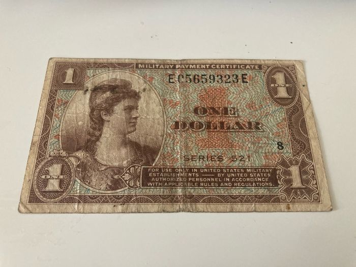 USA 1 Dollar Military Payment Certificate Serie 521