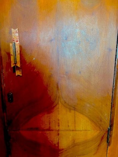 Mid-century art deco wooden wardrobe