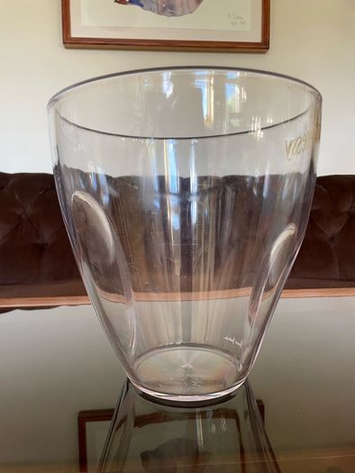Large Designer Hennessy Transparent Durable Ice Bucket with Gilt Script