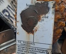 Vintage Enamel Post Box Sign