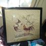 3 Large Antique Chinese Handmade Silk Embroidery of Roosters among Bamboo. These are likely from the 19th or early 20th century, often referred to as Qing Dynasty or Meiji era Ideal for Home or Stage Movie Props Image 5
