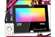 LED Floodlight 300W Equivalent 3000LM, Smart RGB Flood Lights Outdoor with APP Control, Colour Changing + Warm White, Timing - Scene - Garden Lighting, IP66, UK Plug (FREE POSTAGE)