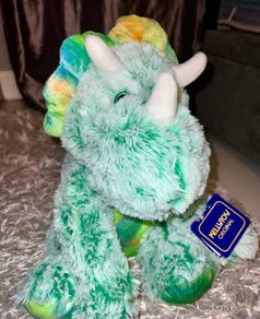 KELLYTOY Large Triceratops Dinosaur Soft Plush Toy (new)