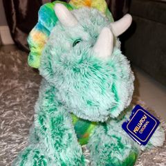 KELLYTOY Large Triceratops Dinosaur Soft Plush Toy (new)