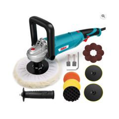 ENEACRO Polisher, Rotary Car Buffer Polisher Waxer, 1200W 180/150 mm