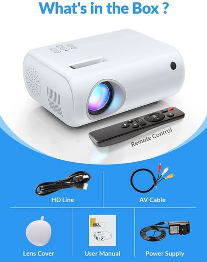 Mini Projector, ClokoWe Portable Movie Projector with 6500 Lux,1080P Full HD Video Projector Compatible with iphone/ Android Smartphone/Tablet/Laptop/PC/TV Stick/PS4/USB/HDMI (FREE POSTAGE)