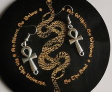 Silver Ankh Earrings + matching necklaces available