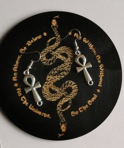 Silver Ankh Earrings + matching necklaces available
