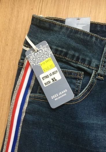 Melbourne designer denim cotton jeans 34 waist elasticated and 27 inch leg new with tags FREE STANDARD POSTAGE INCLUDED