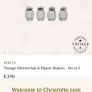 Christofle sterling silver/crystal salt & pepper shakers Image 6