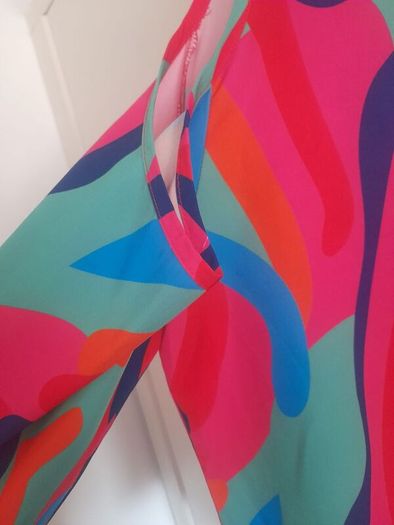 ladies colourful satin effect top