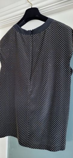 VERSACE x H&M 100% silk black and gold studded high neck top Sz 14 (Fit 14-16UK) - Bnwt