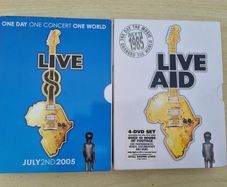 Official DVD releases of two historic charity concerts: Live 8  (2005) and Live Aid (1985)