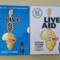 Official DVD releases of two historic charity concerts: Live 8  (2005) and Live Aid (1985)