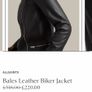 All Saints Bales Black Leather Biker Jacket UK6 Image 6