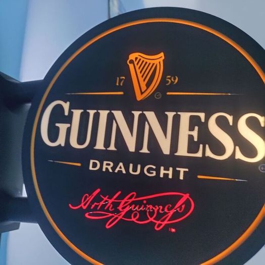Guinness wall sign light box