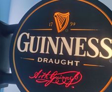 Guinness wall sign light box