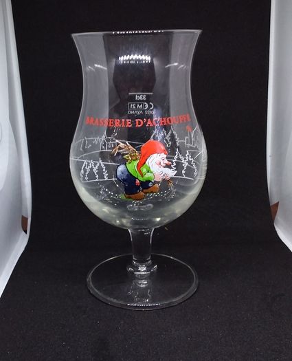 Brasserie D'Achouffe : Tulip Shaped Belgian Beer Glass