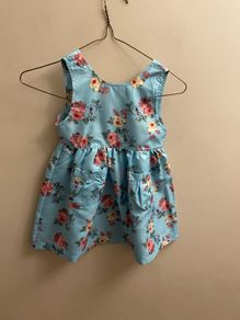 Blue floral dress (age 3-4)