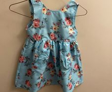 Blue floral dress (age 3-4)