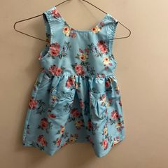 Blue floral dress (age 3-4)