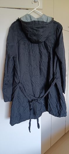 Black Parka Style Jacket with Hood