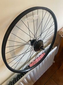 Brand-new Bicycle Mountain bike Back Wheel 27.5" for v-brake bike or disc brake wheel can be used for both disc brake or v- brake, Disc Rotor Shimano Cassette included,  bike Parts