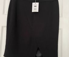 Savida (Dunnes Stores) Black Asymmetric Hem Skirt - Size 12- New with Tags