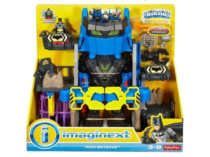IMAGINEXT Batman Robo Batcave PlaySet with Batman Robot and  Superman Robot