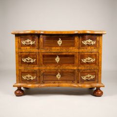 German Baroque Style Large Walnut Chest of Drawers
