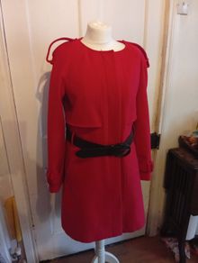gorgeous red coat with belt