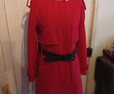 gorgeous red coat with belt