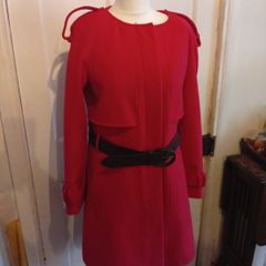 gorgeous red coat with belt