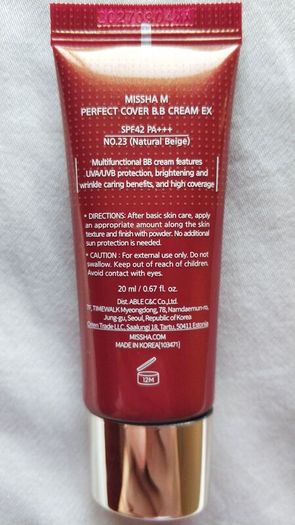 Missha perfect cover BB cream