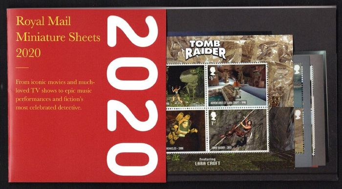 2020 Great Britain Royal Mail Miniature Sheets Pack with all miniature sheets issue in the year Mint Never Hinged (MNH)