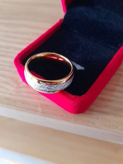 Tungsten carbride ring 14k gold plated size 10.5