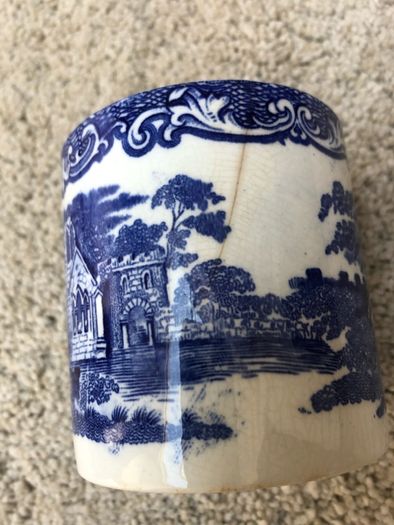 Antique George Jones The Abby Blue Jam Jar