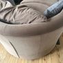 REDUCED DFS ORKA SET: sofa bed / swivel chair / half moon footstool Image 6