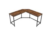 L-shaped computer desk