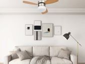 Ceiling Fan with Light and Remote Control 76 cm Light Brown